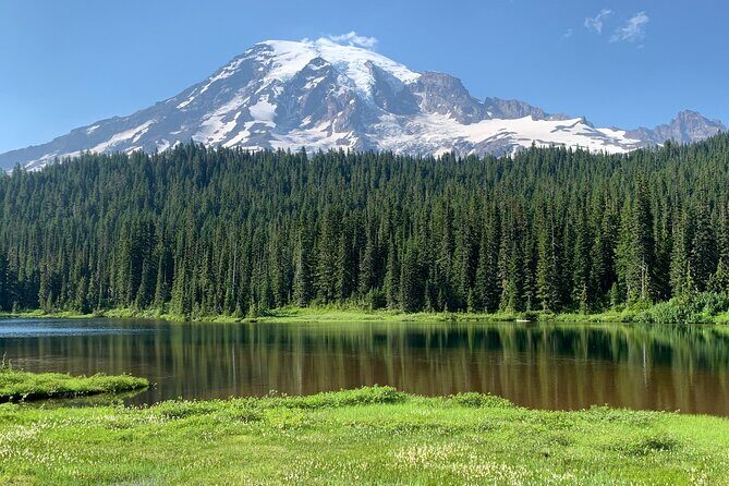 Mt. Rainier highlights - old forest, falls and glaciers - Reflection Lakes: Mirror Views in Summer, Frozen Reality in Winter