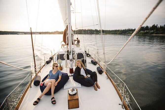 Sail Bainbridge Island & Seattle Waters - Luxury Classic Sailboat - Captain Ben and weather handling: calm instruction and smart sheltering