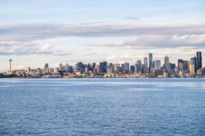 Seattle: Summer Views Cruise - Alki Point and the Seattle Skyline During Golden Hour