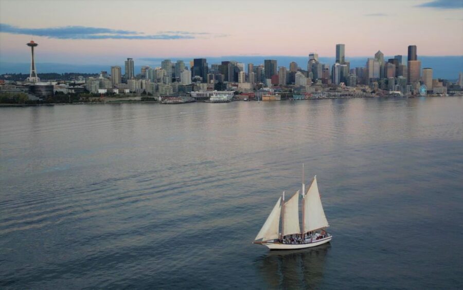 Seattle: Tall Sailboat Sunset Harbor Cruise - Boarding Bay Lady at Pier 66 without the stress